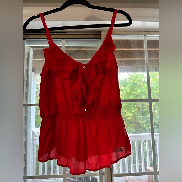 Red Ruffle Tank Top - Picture 2 of 2